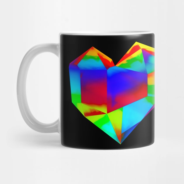 Rainbow Crystal Heart by HeyListen